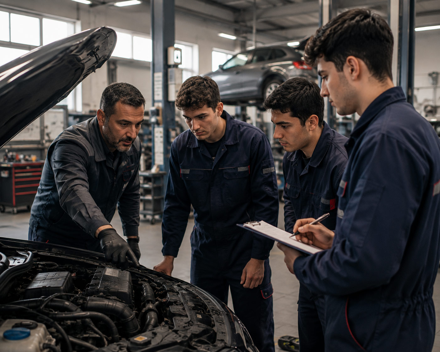 Mesleki Eğitim Merkezi'nde uygulamalı eğitim alan gençler